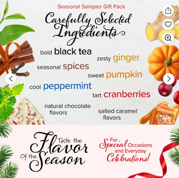 Bigelow Seasonal Holiday Assortment Tea Bags 64 C/T