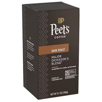 Peet's Coffee Major Dickason's Coffee Soft Pods 96 C/T