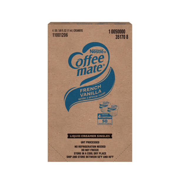 Coffee Mate French Vanilla Creamer 200 C/T, 10050000351708USL