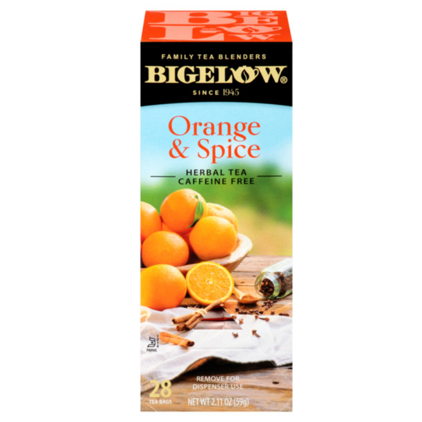 Bigelow Orange And Spice Herbal Tea Bags, 10398