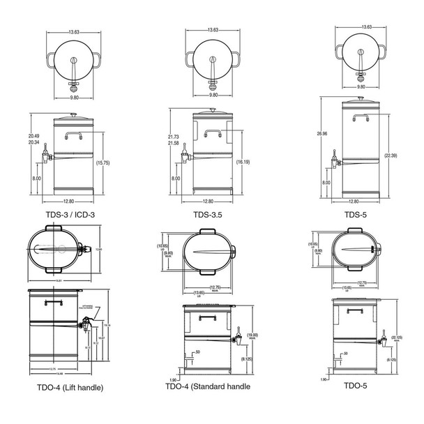 Bunn 33000.0000 TDS-3 Cylinder Iced Tea Dispenser, 33000
