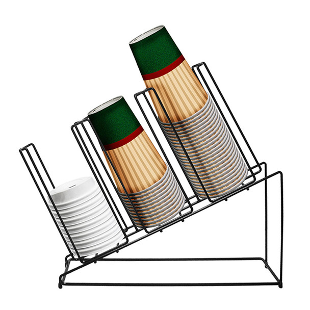 3 Section Angular Cup and Lid Display Rack, CLS3