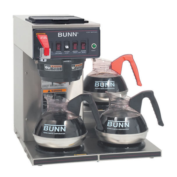Bunn CWTF15-3L Automatic Coffee Brewer with 3 Lower Warmers, 12950.0212