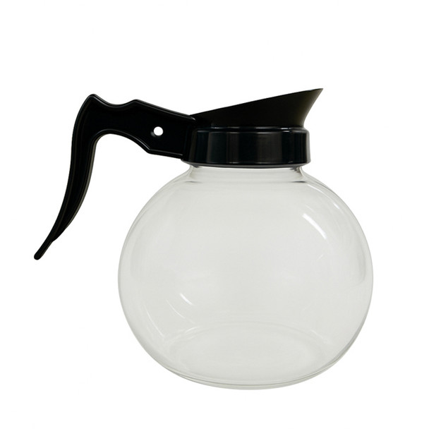 Curtis 64 oz Black Handle Glass Coffee Pot, 70280100303