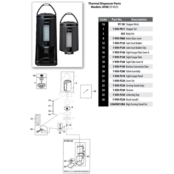 Zojirushi 7-AYA-P011 Lid Assembly Stopper Set