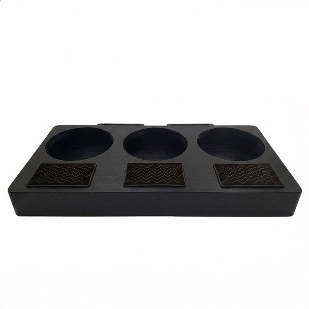 HHD BAPR3BK Black Bamboo Triple Airpot Display Rack