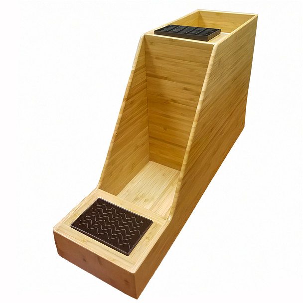 HHD BAPRI2 Natural Bamboo Dual Airpot Inline Display Rack