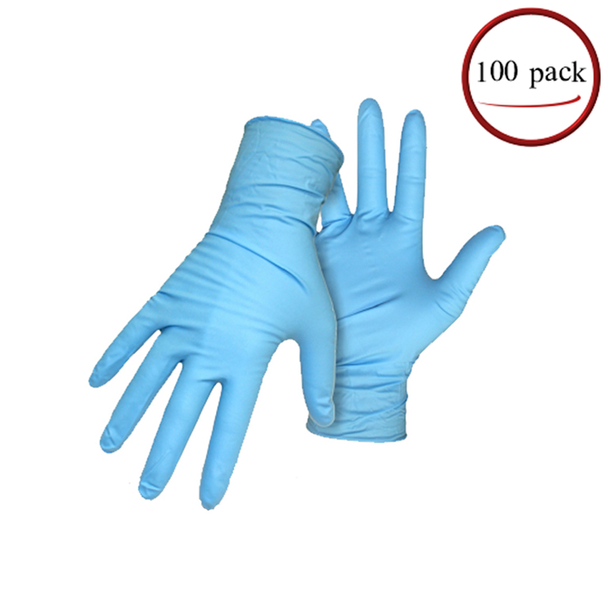 Large Disposable Nitrile Gloves, Powder Free, Latex Free, DEHP Free 100 C/T, GNPR-LG-1A