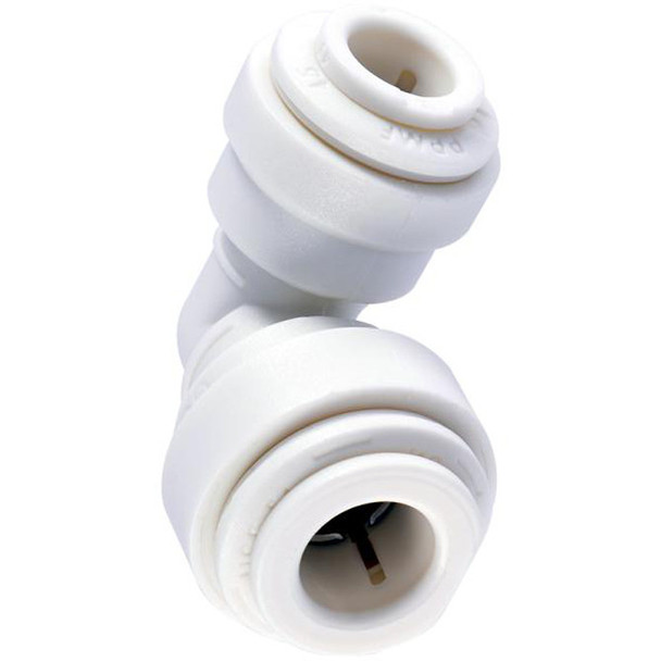 John Guest Push-Fit Inline Reducing Elbow 3/8 Tube X 1/4 Tube, PP211208W-US