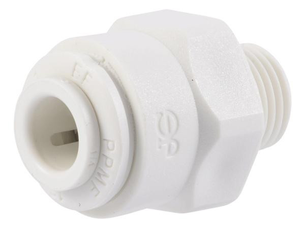 John Guest Push-Fit Male Connector 3/8" Tube x 1/2" NPTF, PP011224W-US, GMC68