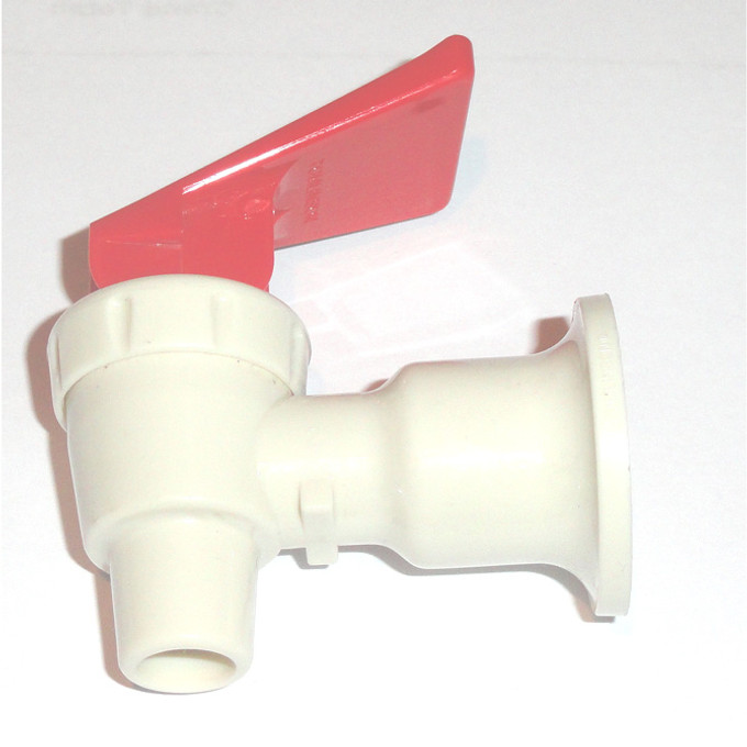 Water Cooler Faucet Assembly Beige Shaft Red Handle