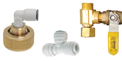 Ice Maker Water Line Brass Tube Fitting, 3/8 Male x 1/4 Compression  (10Pack)