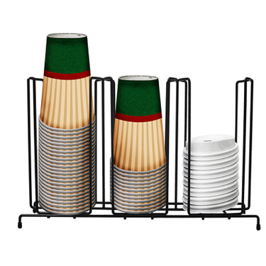 Cup Pin Rack 3 Selection Black Wire Cup and Lid Display Rack