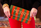 Fold Over Beaded Clutch  - Merry 