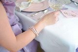 Lisi Lerch Amelia Bamboo Bracelet Stack - 2 Gold & Lavender - Avoly Collection 