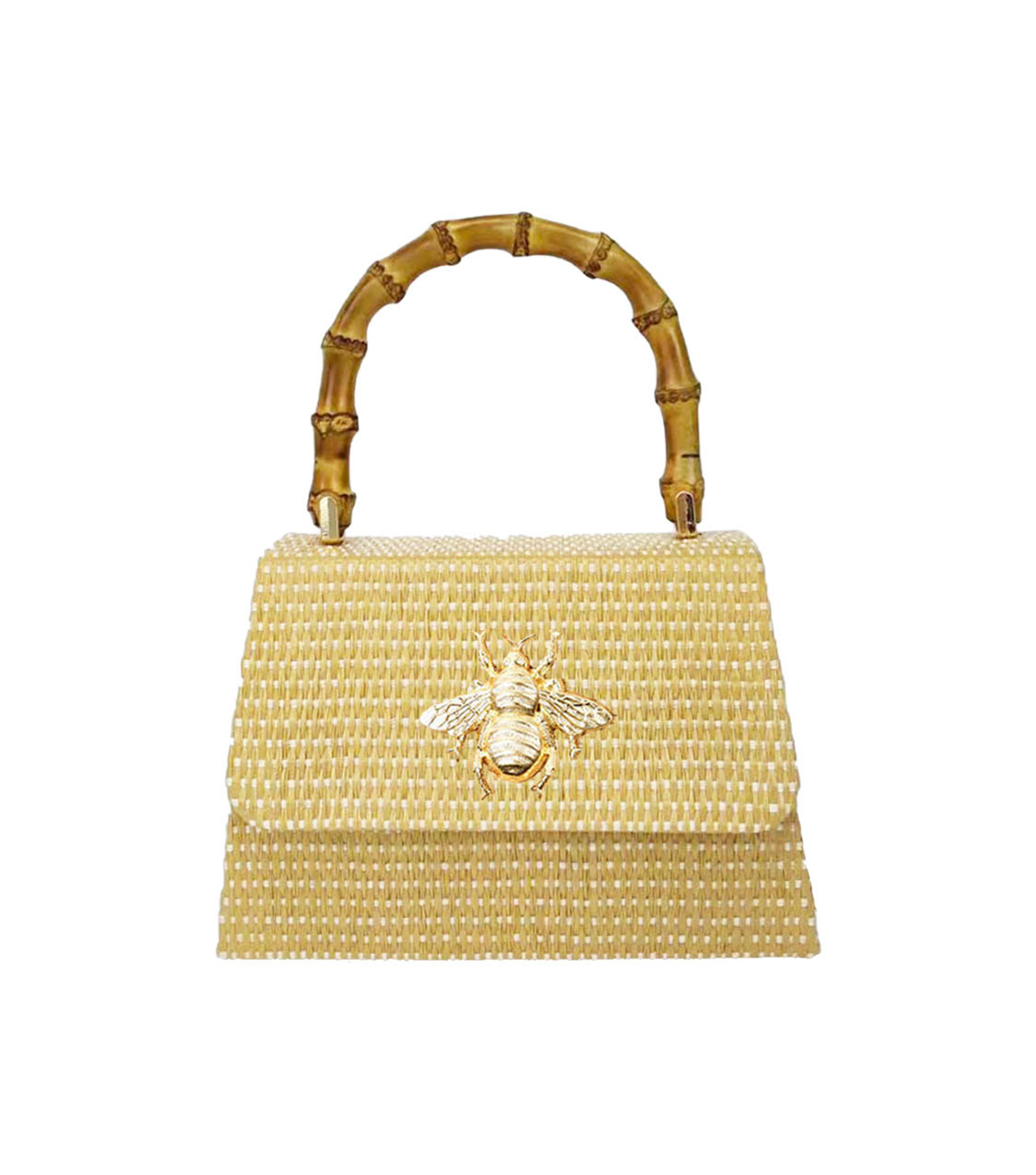 Lulu Straw Bag With Natural Bamboo Handle | Lisi Lerch