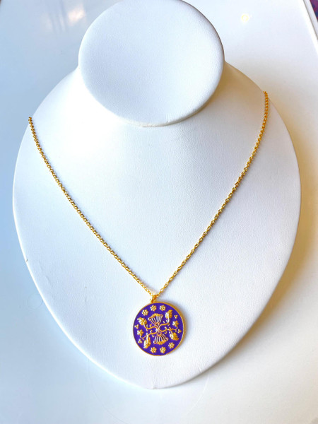  Purple Lotus Necklace  - Sample Sale - Final Sale 
