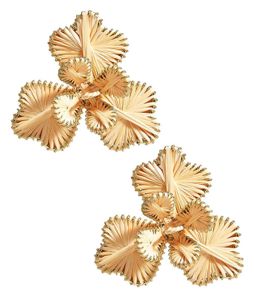 Lisi Lerch Kaia - Raffia Flower Earring 