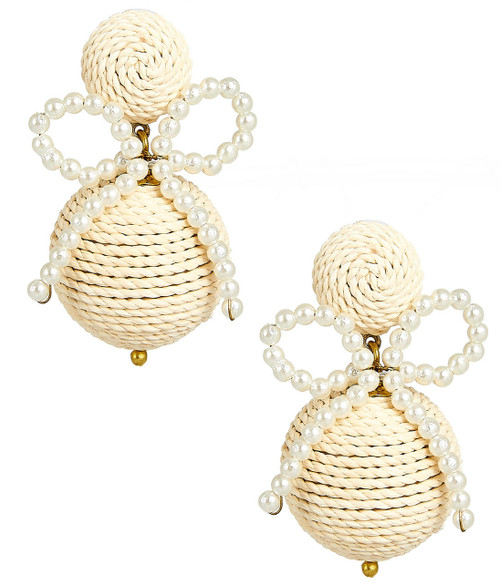 Lisi Lerch Sullivan - Fabric & Pearl Earrings - Sarah Weisbrod Collection 