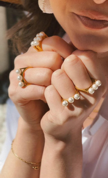 Lisi Lerch Row - Pearl Ring - Sarah Weisbrod Collection  