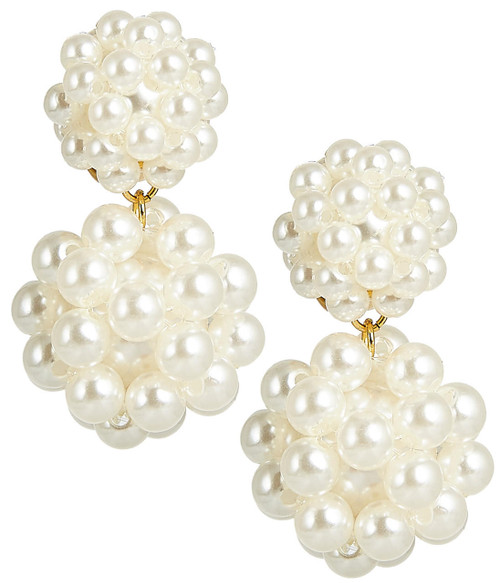 Lisi Lerch Kate Cluster Pearl Large Statement - Earrings - Belle of  the Ball  