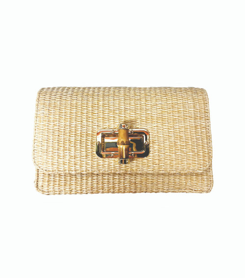 Lisi Lerch Lilly - Straw Clutch - Bamboo Toggle 