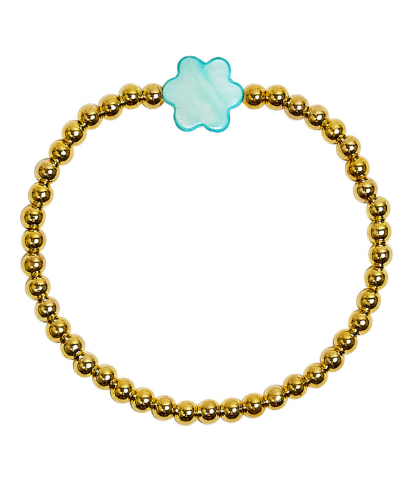 Carolina - Gold Beaded Bracelet 4mm