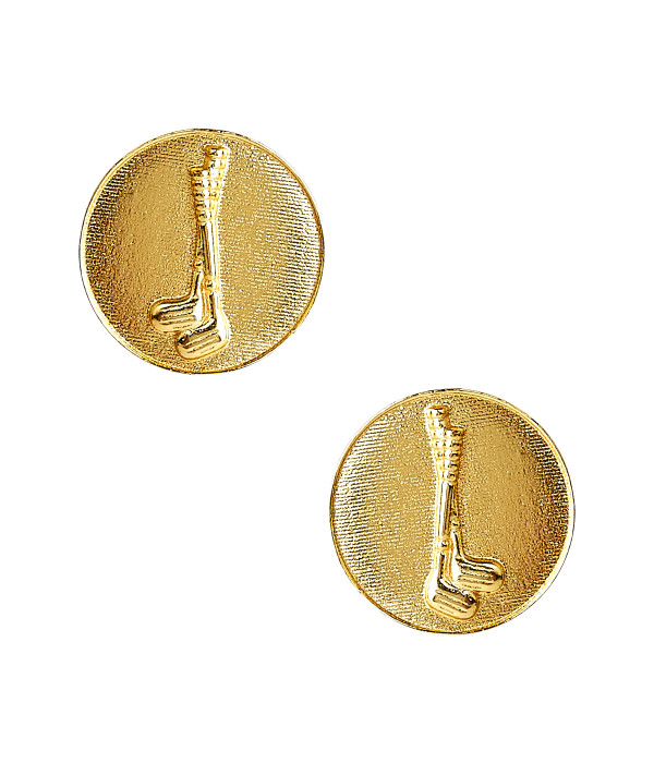Golf Coin - Gold - Stud