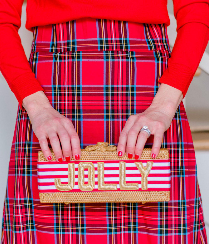 Colette Clutch - Embroidered Applique - Gold