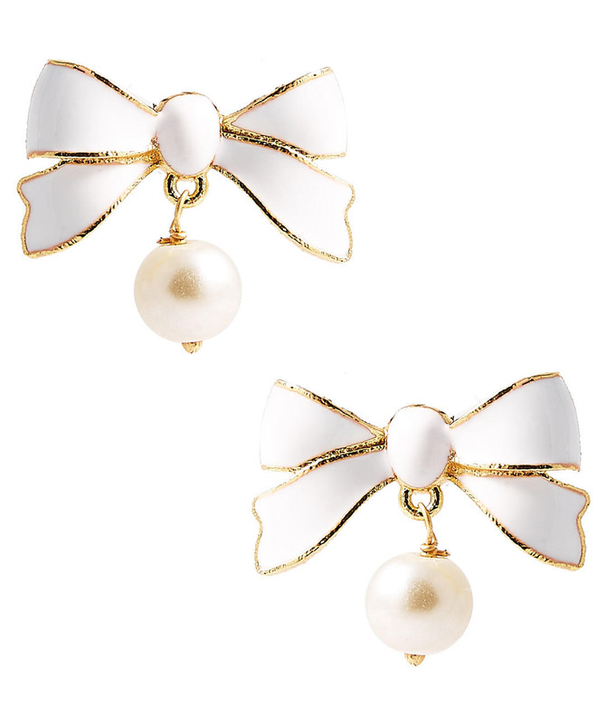 Lisi Lerch Enamel Bow Earring - Belle of the Ball 