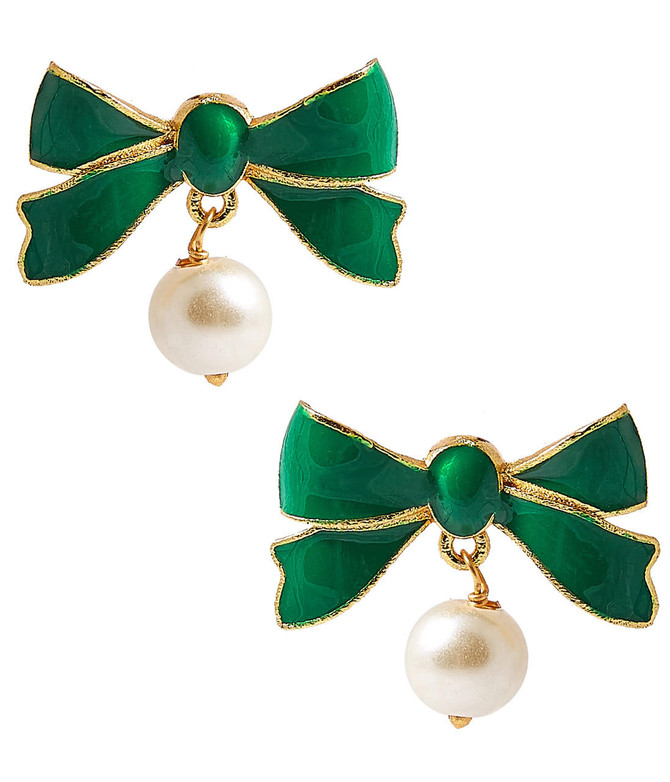 Lisi Lerch Enamel Bow Earring - Belle of the Ball 