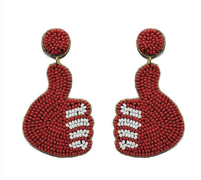 Lisi Lerch Thumbs UP - Aggies - Fabric Backed Earrings 