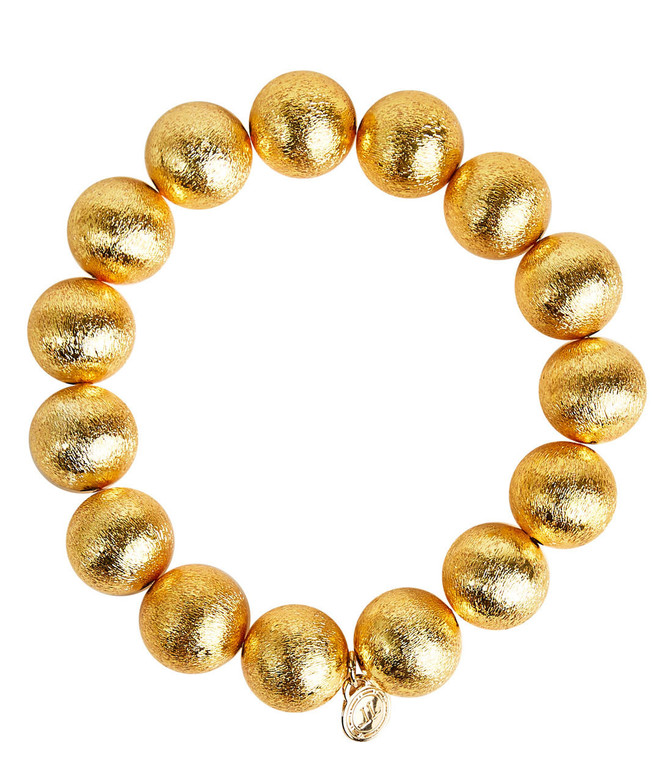 Lisi Lerch Georgia Beaded Bracelet Stack  - 3 - 14mm All Gold Bracelets 