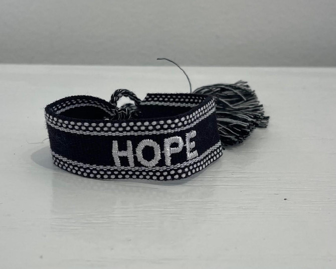  Threaded Bracelet - Black - Hope - Sample Sale - Final Sale 