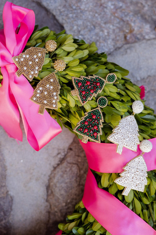 Lisi Lerch Christmas Tree Pink - Earrings - Sample Sale - Final Sale 