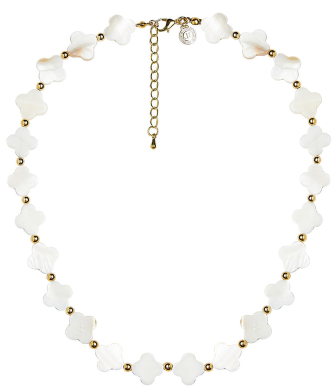 Lisi Lerch White & Gold Lana Beaded Necklace - WS 