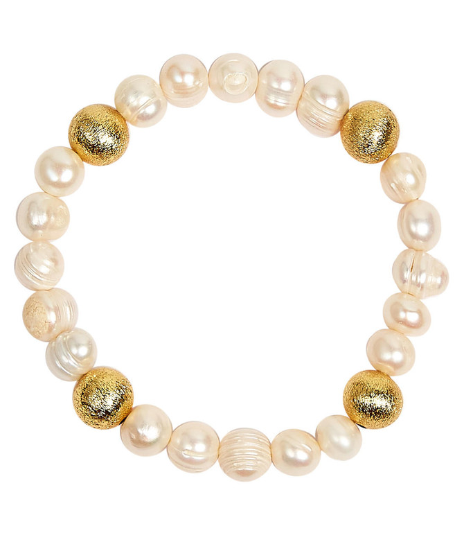 Lisi Lerch Sarah Stack - Georgia Beaded Bracelet Stack  - 2 Freshwater Pearl 10mm and 1 - 10mm - Sarah Weisbrod - WS 