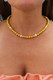 Lisi Lerch Diana Single Strand Beaded Necklace 8mm - Brushed Gold and Freshwater Pearl - WS 