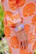 Lisi Lerch Narrow Cuff - Lavender with Orange Paw Print 