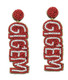 Lisi Lerch GIG EM - Aggies - Fabric Backed Earrings  