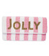 Lisi Lerch Light Pink and White Striped Jolly  - Beaded Clutch - Sample Sale Final Sale 