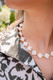 Lisi Lerch  White Lana  with Gold Beaded Necklace  