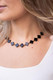 Lisi Lerch Black Lana  with Gold Beaded Necklace  