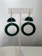  Green Acryclic Circle Earring - Sample Sale -  Final Sale 