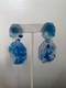  Blue & Clear Acrylic Heart Earring - Sample Sale -  Final Sale 