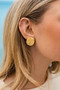 Double Tennis Coin - Gold - Earring