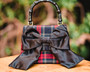 Lulu - Red Plaid with the Sammy Bow - Black Bamboo Handle