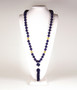 Beaded Tassel Necklace - Navy