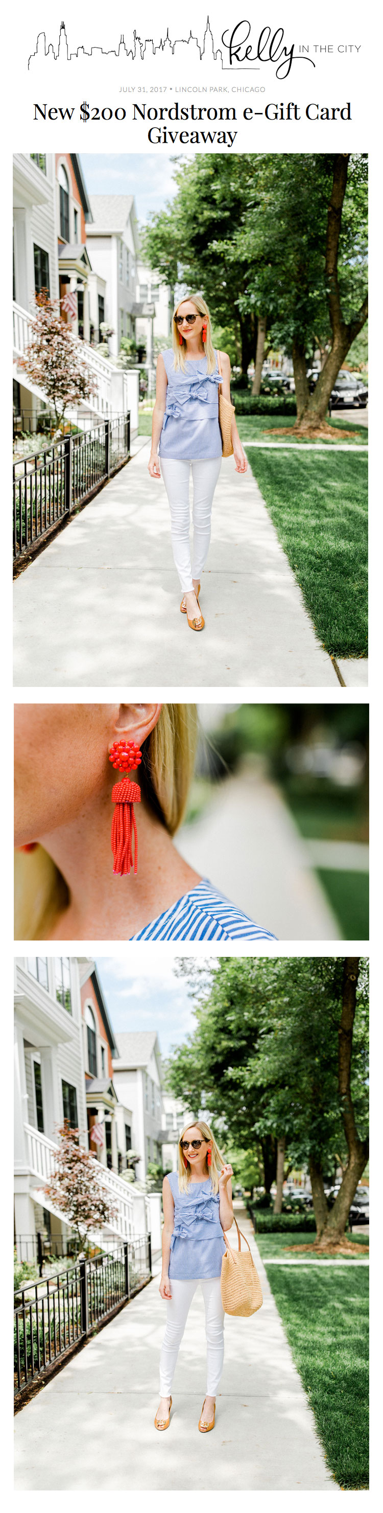 screenshot from kelly in the city showing lisi lerch red tassel earrings