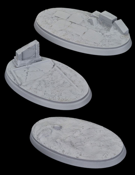 GreenStrawberry WG002-25-27 - 3x Zombie Graveyards Bases - oval 75mm